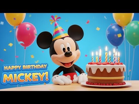 Happy Birthday Mickey Mouse 🎂 | Fun Birthday Rhymes for Kids 🐭🎉