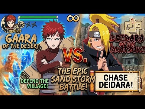 Gaara vs Deidara: The Ultimate Sand vs Explosives Battle! Naruto shhumbu Gameplay