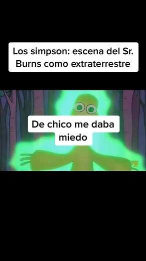 Escena del Sr. Burns como extraterrestre en Los Simpson