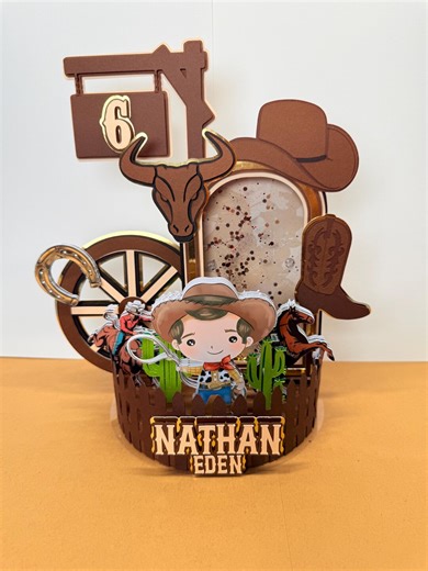 Custom Musical Cowboy Cake Topper With LED Lights - 3D Shaker Stage Topper - Personalized Rodeo Jaripeo Party Decor - Etsy