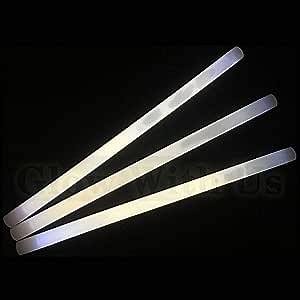 Glow Sticks Bulk Wholesale, 10 12” 15mm Dia. White Industrial Grade Jumbo Light Sticks, Bright Color, Glow 14 Hrs, Safety Glow Stick 3yrs Shelf Life, Ideal for Camping & Emergency, GlowWithUs Brand