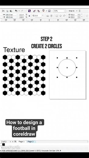 How to design a football in coreldraw in 1 minute