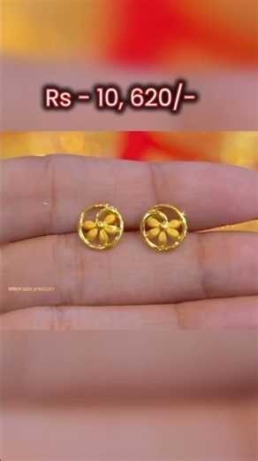 Tranding gold tops earring design with price 🔥😍#shorts #ytshorts #shortsfeed