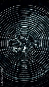 Abstract Vintage Tile Pattern and Circular Loop