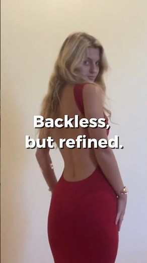 This backless dress looks elegant from every angle
