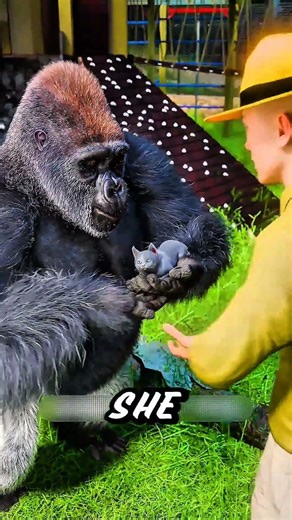 A Gorilla Asked for a Cat What She Did Next Left Everyone Silent🥺