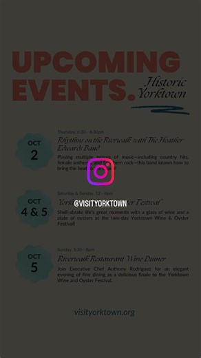 1.9K views | This week in Historic Yorktown we’re pumped up for live music, wine, and oysters   寧 Don’t miss a minute of the fun! #visityorktown | Visit Yorktown | Facebook