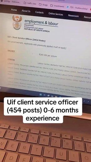 Uif Clients Service Officer is Open 🔌❤️ | SETA Learnerships SA