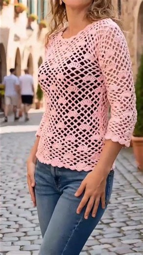 Crochet pullover written pattern #crochet