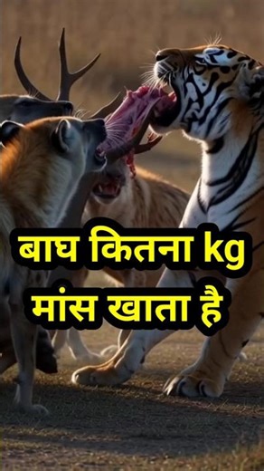 how much meat a tiger eat at one time #information #wildlife