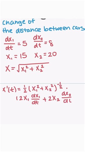 How to Solve Related Rates Using Pythagorean Theorem #maths #apcalc