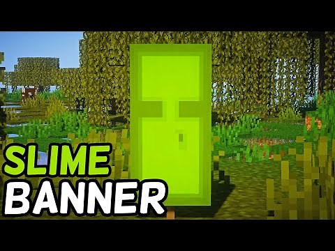 How To Make A Slime Banner in Minecraft! (1.16+) (LOOM CRAFTING)