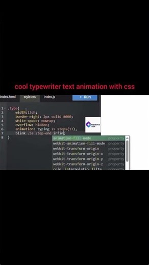 Typewriter Text Animation with Pure CSS! #webdevelopment #html #css #javascript #coding