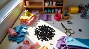 50PCS Black Mini Buttons for DIY Doll Clothes, 5mm Round Mini Tiny Buttons, Doll Clothes Scrapbooking Decor Sewing Supplies Easy Installation Small in Size and Light in Weight,Fasteners