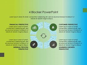 4 Blocker PowerPoint Template slide