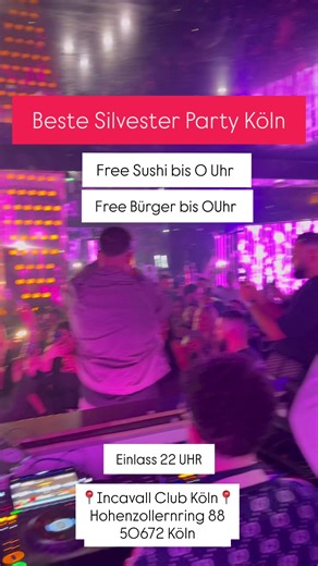 Silvester Bang im Incavall: Party in Köln 2025