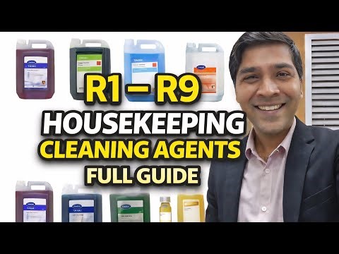 Housekeeping Cleaning Agents R1 to R9 | Training for Hotel Staff & Students