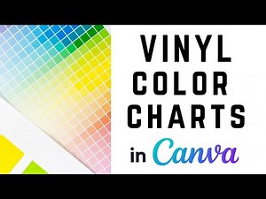 How to create your own vinyl color chart in Canva. Easy DIY color chart for your Cricut Business.
