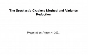Lecture NO.5 | 随机梯度方法和方差递减方法--Ying Sun, PSU