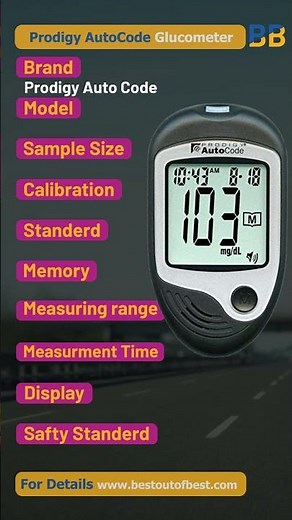 Prodigy Auto Code Glucometer #shortsvideo
