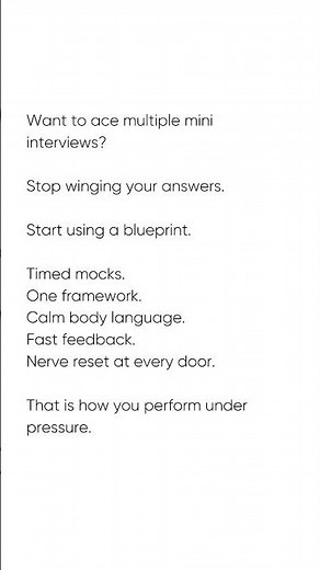 How to Ace the Multiple Mini Interview (MMI)
