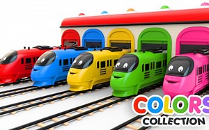 儿童益智动画，通过玩具火车学习颜色，颜色视屏合集， Colors Videos Collection