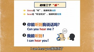 秒懂英语三个“听”：listen、hear、sound！