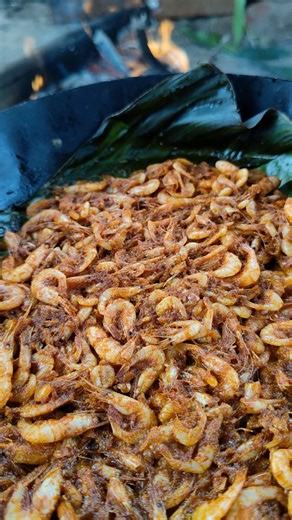 Desi small prawns fry#shorts #prawnsfry