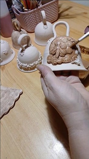 Ceramic bell production 2 🔔👍😊#ceramic#ceramicart#handmade#homework#art#ceramic bell#loveceramic