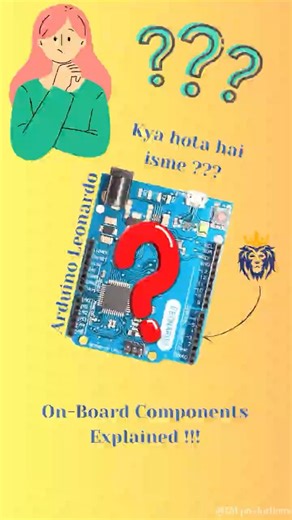 Arduino leonardo 🦁mein kya hota hai ??? (components explained!!!) #arduinoproject #electronics