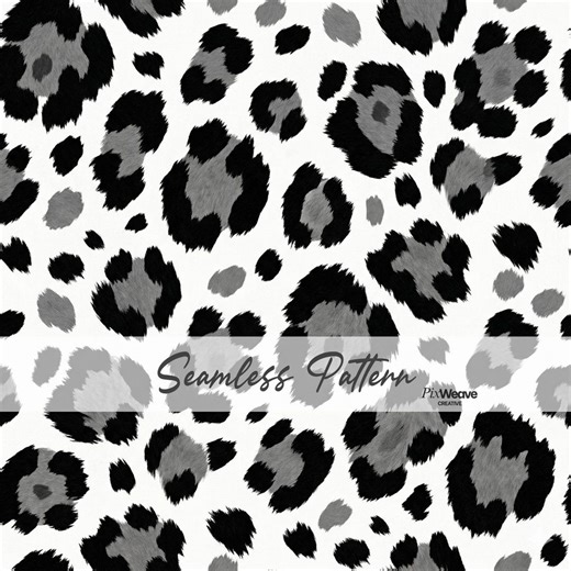 Black Gray Fur Leopard Seamless Pattern, Edgy Animal Print Digital Paper, Modern Gothic Fabric, Neutral Print - Etsy