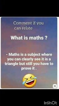 Maths is a subject where you can clearly see it is a triangle 🔺️ 🙂 #trending #memes