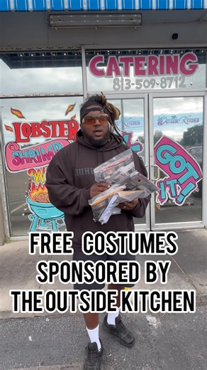 3.7K views · 137 reactions | We Know Times Are Hard … So Me & The Wife Trikey Seeberan Went out To Buy Some Costumes For The Kids… Give Thanks Even Through Hard Times Pull Up 1 costume per child… We Open 12:30pm (limited supplies) 4622 E Hillsborough Ave Tampa Fl,33610 Sponsored By: The Outside Kitchen | Jmagic Chef | Facebook