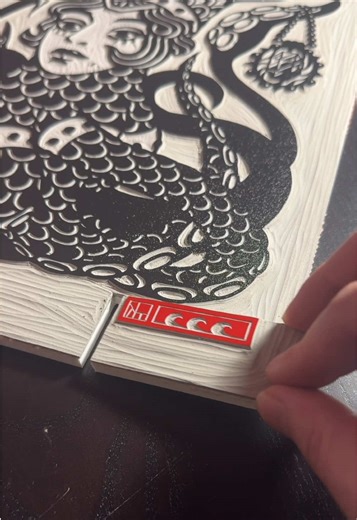 Exploring Linocut Art: My Largest Print at 11x17