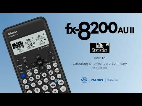Calculate 1-Variable Summary Statistics