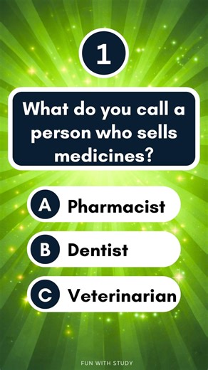 What Do You Call a Person Who Sells Medicines? 💊 #quiz #gkquiz