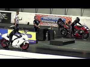 Hayabusa vs Ninja - superbikes drag racing
