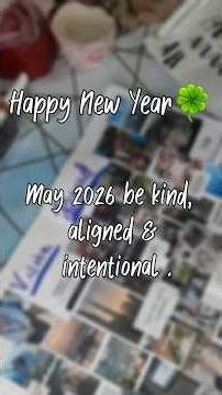 A new year. A new vision.Printed, cut, pasted_intentionally ✨2026,be gentle 🤍 #journal #visionboard