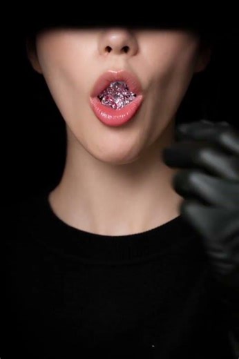 Alien Fruit ASMR Eating (Mouth Sounds) | Black Background