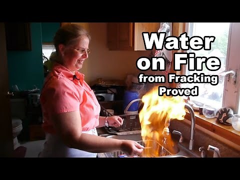 Water On Fire from Fracking Gas Drilling