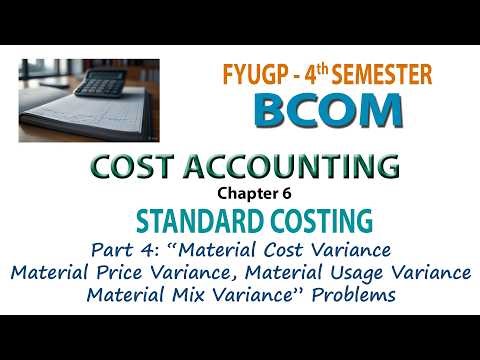 FYUGP 4TH SEM BCOM COST ACCOUNTING CH 6 #4