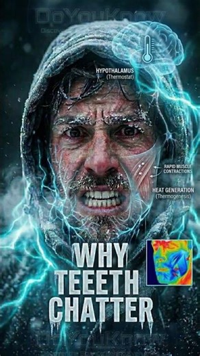 The Insane Reason Your Teeth Won't Stop Chattering 😬 #science #shorts