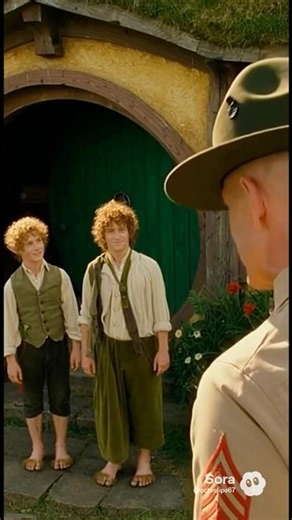 Gunnery Sergeant Hartman Visits the Hobbit Shire 🎖️🏡💥 #FullMetalJacket #TheHobbit #TheShire