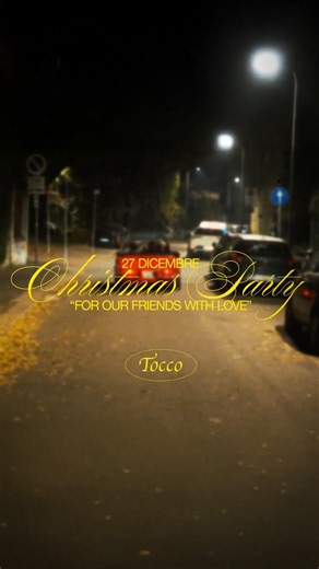 Tocco Club on Instagram: "“The Homecoming” C’è un momento in cui casa chiama, non é nostalgia, é amore. Sabato 27 dicembre. For our friends, with love. ❤️ 📹 @domzdaay & @manuak_ ."