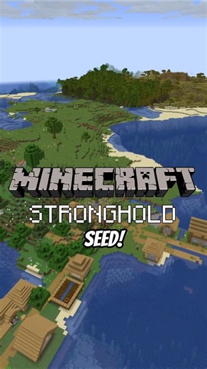 THIS MINECRAFT SEED HAS A STRONGHOLD CLOSE TO SPAWN #minecraft #minecraftseed