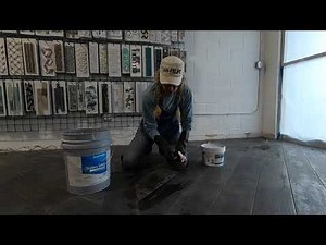How to grout a tile floor: STEP 1, clean it up! (Laticrete Ready-to-Use)