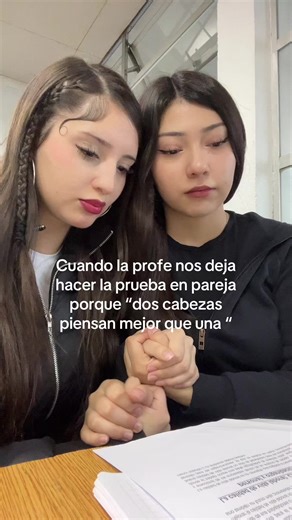 Prueba en pareja: cuando la profe lo permite
