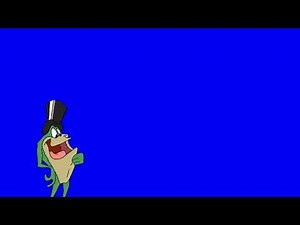 Michigan J. Frog popping open his hat (for endtags, bluescreen)