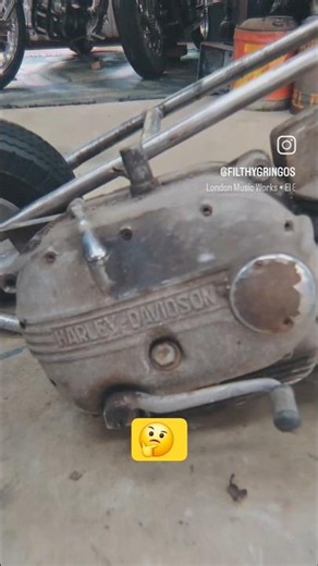 ​Just a lil filthy... 🛠️​Getting the stance dialed in on this mini chopper build. #harleydavidson