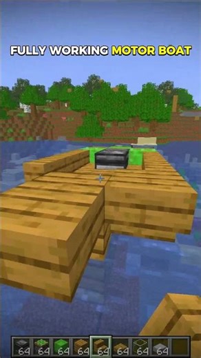 Fully Working Motor Boat In Vanilla Minecraft!
